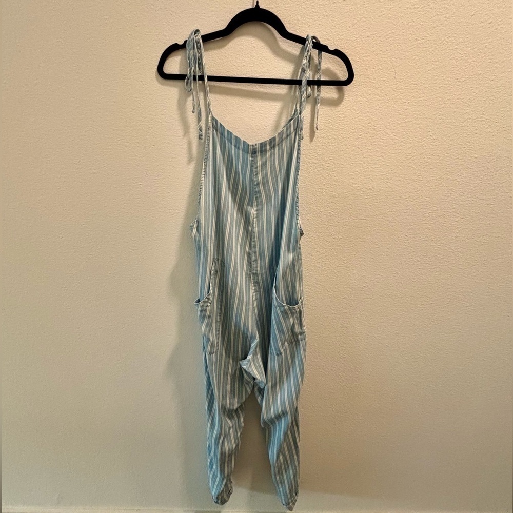 bobiBLACK Los Angeles stripped blue jumpsuit, size S - Picture 2 of 8
